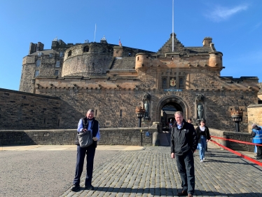 Jeremy Balfour MSP outside Edinburgh Castle