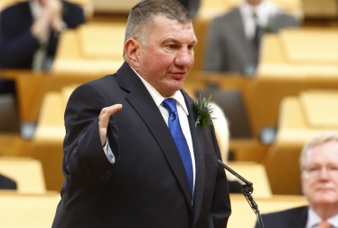 Image of Jeremy Balfour MSP in Holyrood chamber 